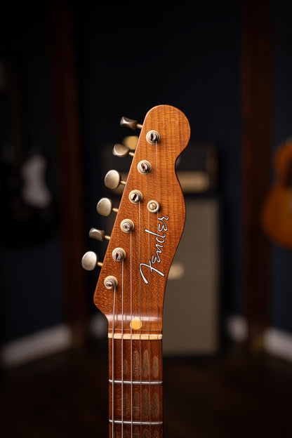 Fender Limited Edition Roasted Reverse '50s Telecaster Heavy Relic, 1-Piece Roasted Quartersawn Maple Neck Electric Guitar - Ebony Transparent (Copy)