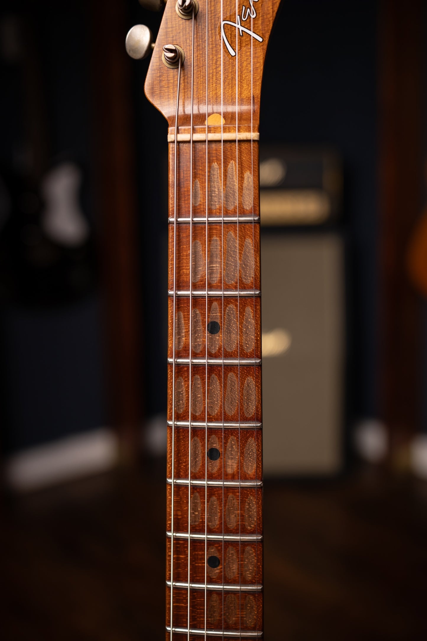 Fender Limited Edition Roasted Reverse '50s Telecaster Heavy Relic, 1-Piece Roasted Quartersawn Maple Neck Electric Guitar - Ebony Transparent (Copy)