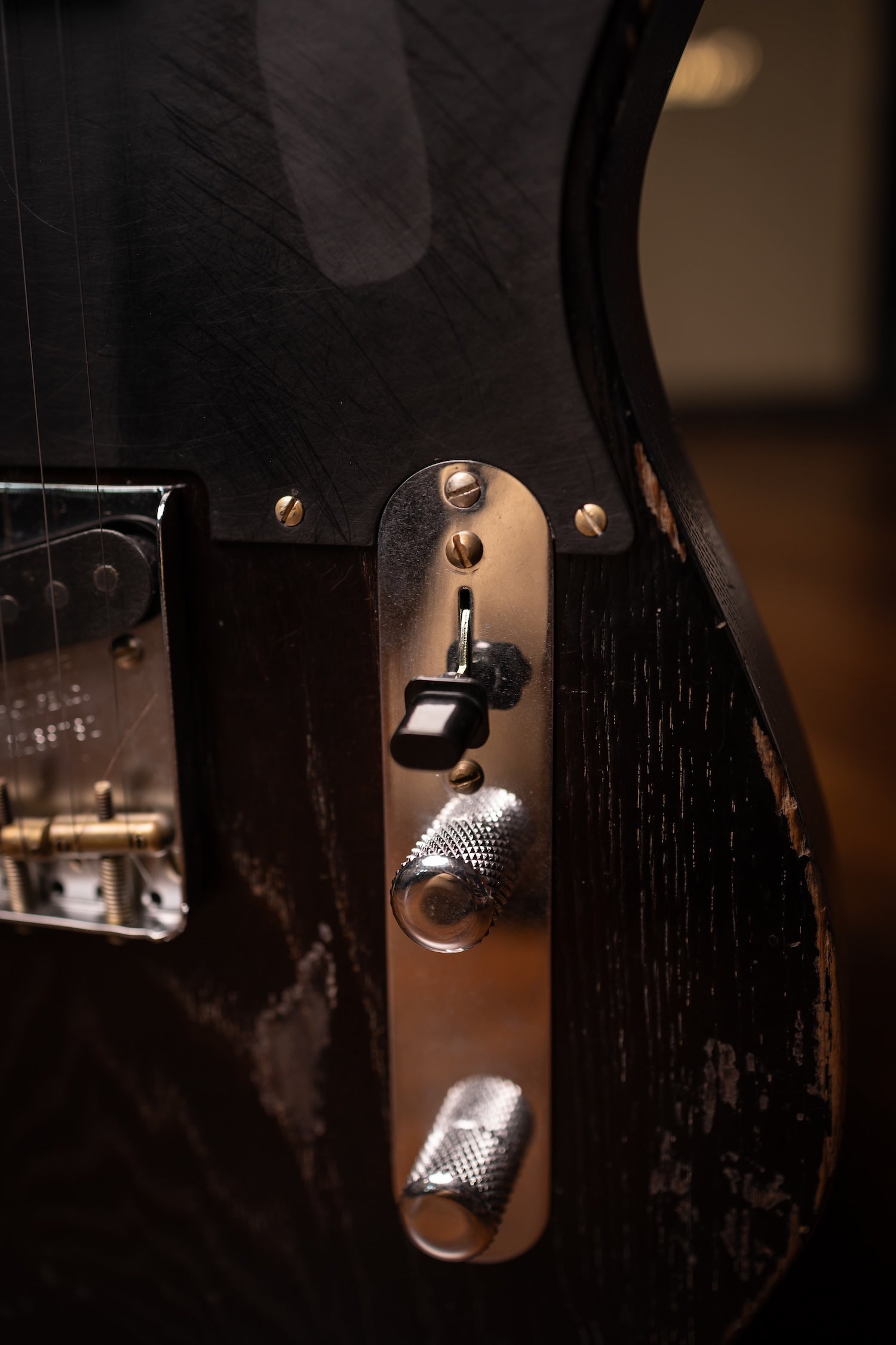 Fender Limited Edition Roasted Reverse '50s Telecaster Heavy Relic, 1-Piece Roasted Quartersawn Maple Neck Electric Guitar - Ebony Transparent (Copy)