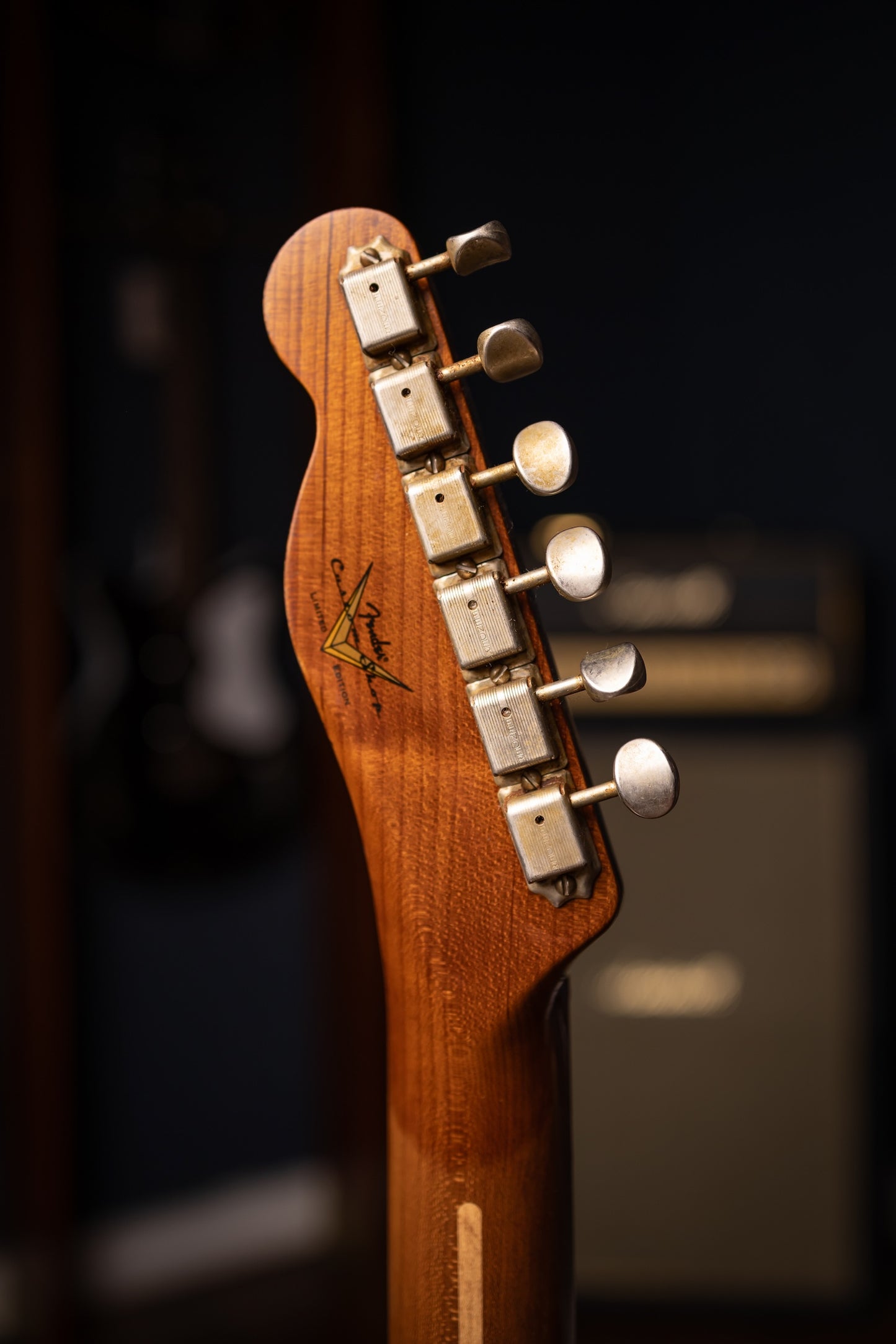 Fender Limited Edition Roasted Reverse '50s Telecaster Heavy Relic, 1-Piece Roasted Quartersawn Maple Neck Electric Guitar - Ebony Transparent (Copy)