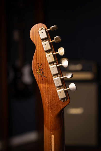 Fender Limited Edition Roasted Reverse '50s Telecaster Heavy Relic, 1-Piece Roasted Quartersawn Maple Neck Electric Guitar - Ebony Transparent (Copy)