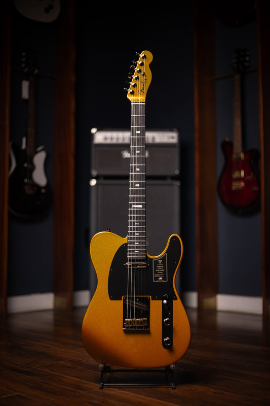 Fender 75th Anniversary American Ultra II Telecaster Ebony Fingerboard, Electric Guitar - Liquid Gold