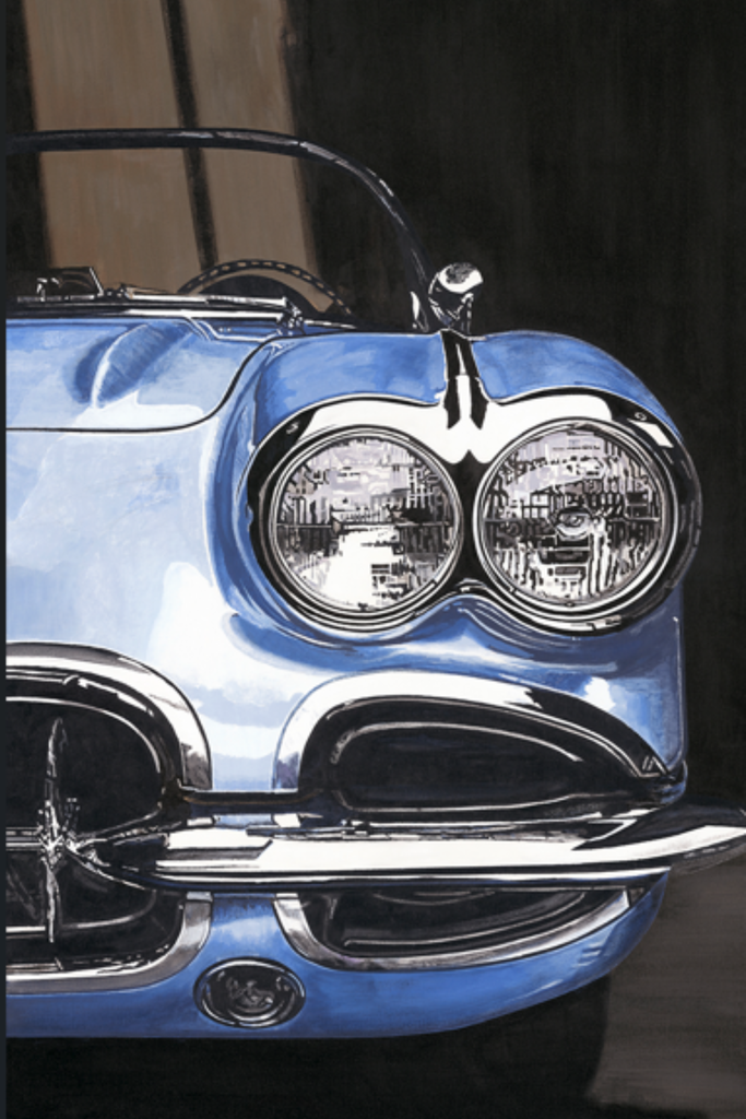 Wencelblat Corvette Blue Poster