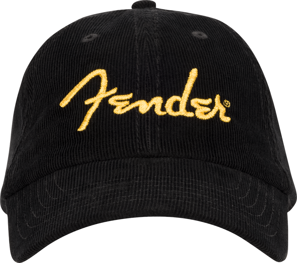 Fender® Gold Spaghetti Logo Corduroy Baseball Hat