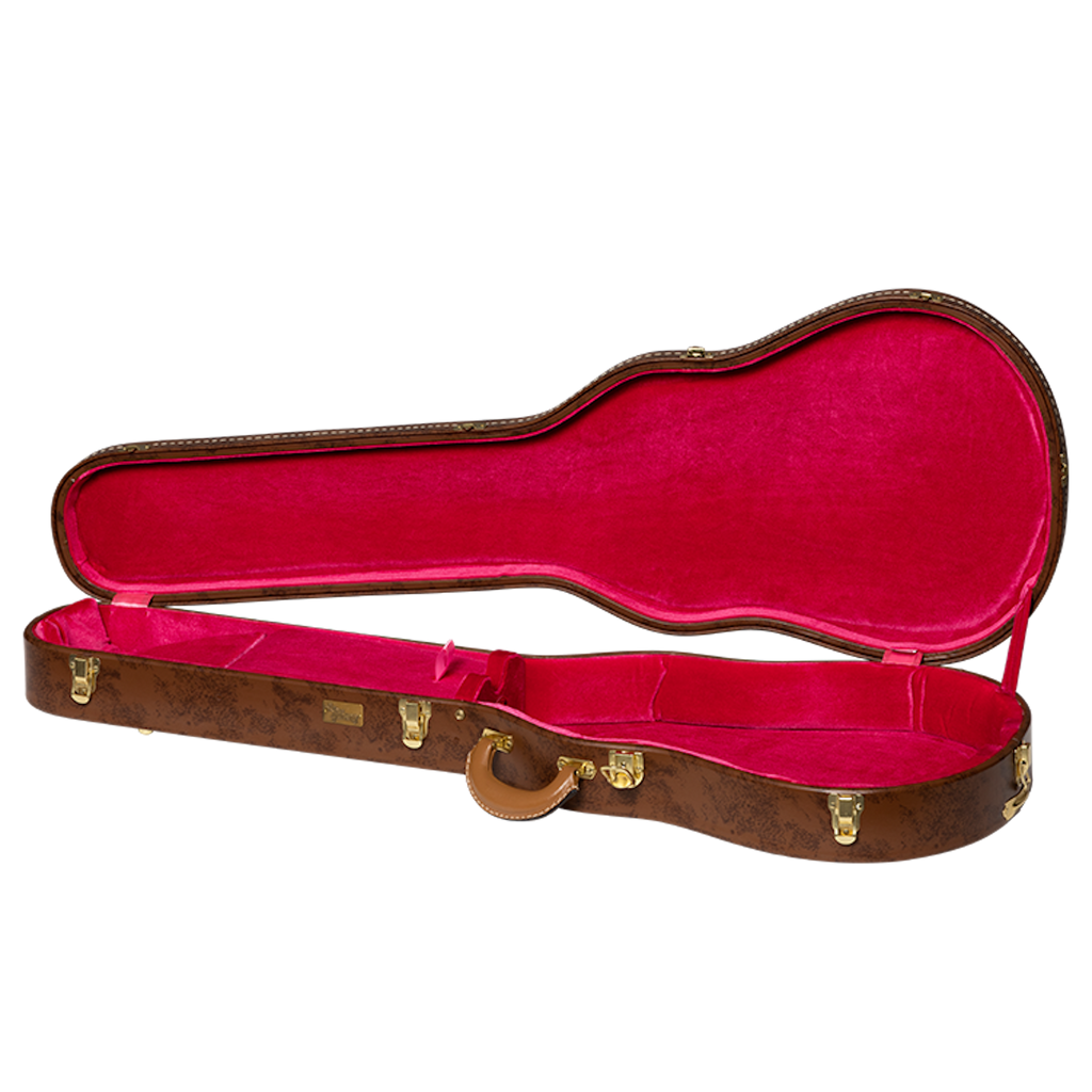 Gibson Lifton Historic "5-Latch" Hardshell Case, Les Paul - Brown/Pink