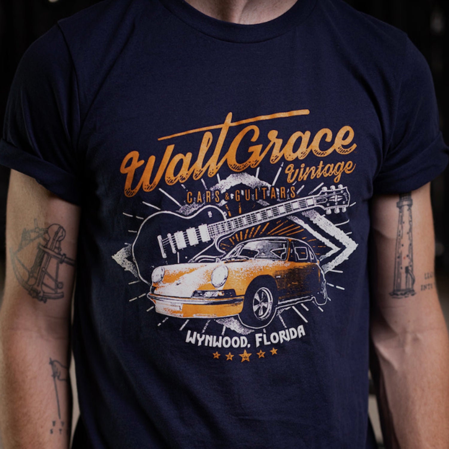 Walt Grace Vintage Navy Blue t-shirt