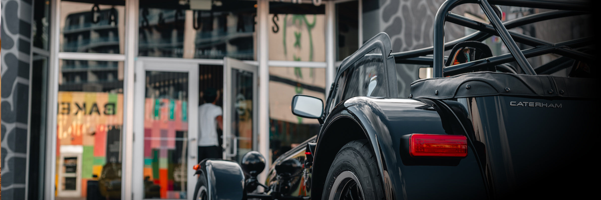 Caterhman Car in front of Walt Grace Vintage