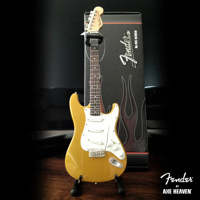 Fender Gold Finish Stratocaster - Mini Guitar