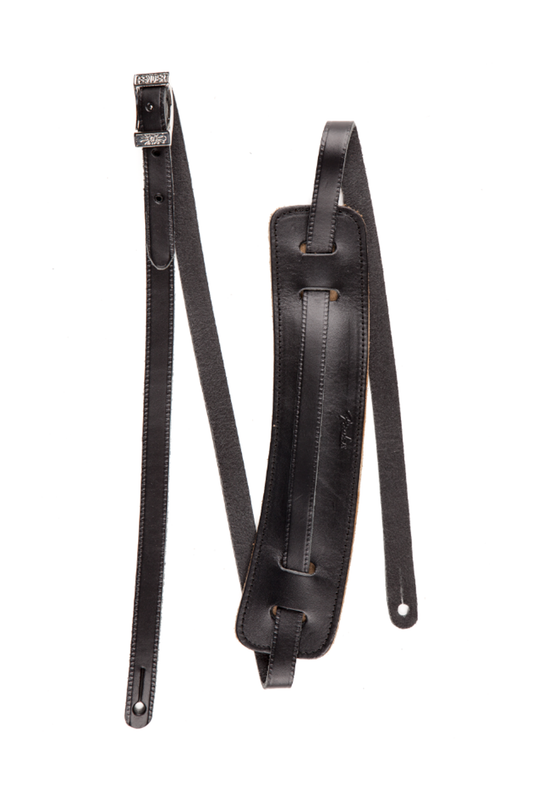 Fender Super Deluxe Vintage Style Leather Strap Black