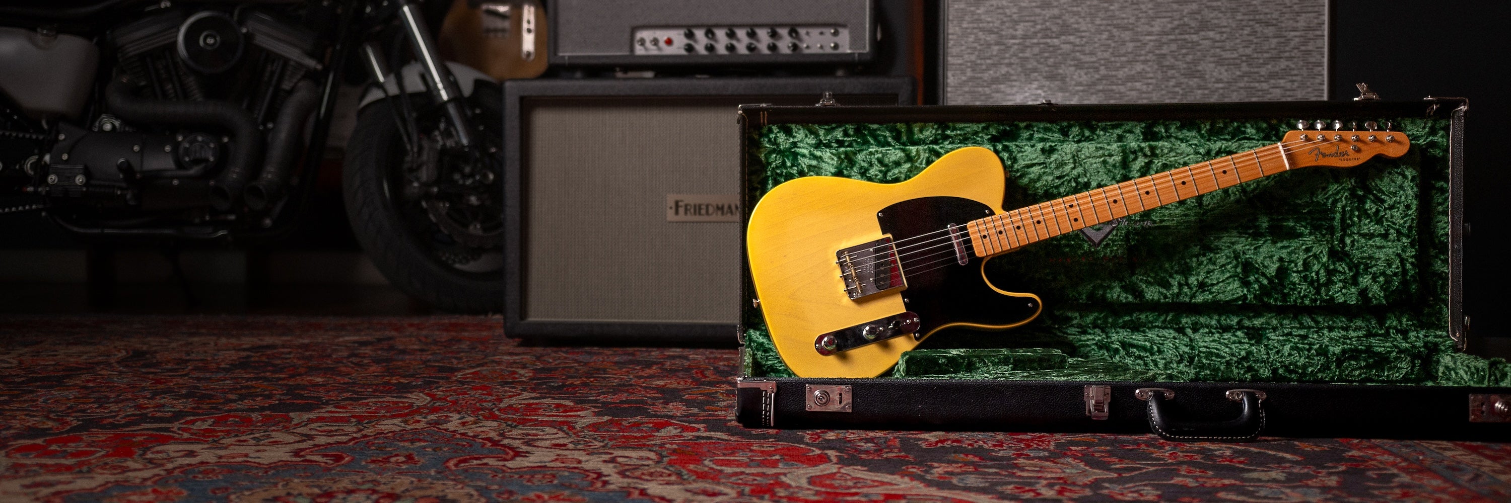 Fender Telecaster in front of Friedman Amp at Walt Grace Vintage