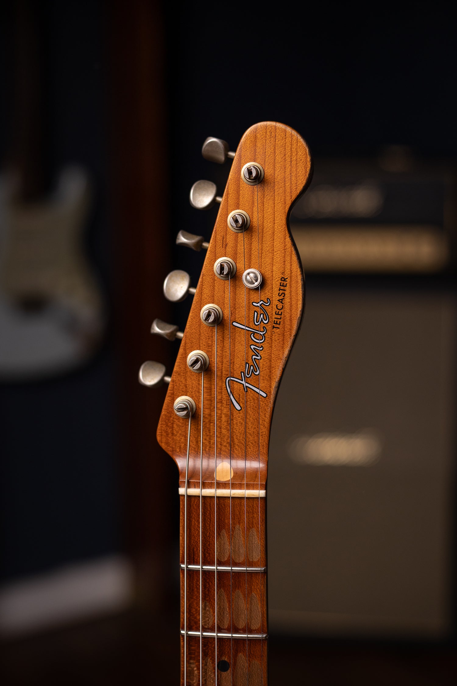Fender Limited Edition Roasted Reverse '50s Telecaster Heavy Relic, 1-Piece Roasted Quartersawn Maple Neck Electric Guitar - Ebony Transparent