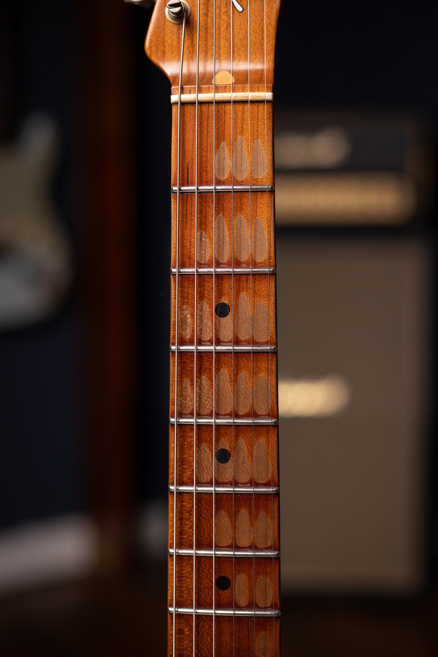 Fender Limited Edition Roasted Reverse '50s Telecaster Heavy Relic, 1-Piece Roasted Quartersawn Maple Neck Electric Guitar - Ebony Transparent