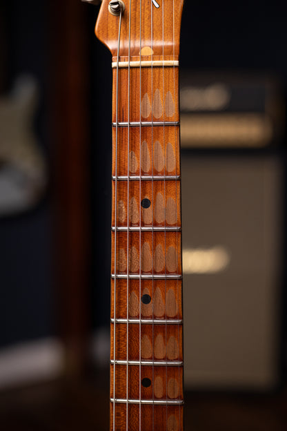 Fender Limited Edition Roasted Reverse '50s Telecaster Heavy Relic, 1-Piece Roasted Quartersawn Maple Neck Electric Guitar - Ebony Transparent