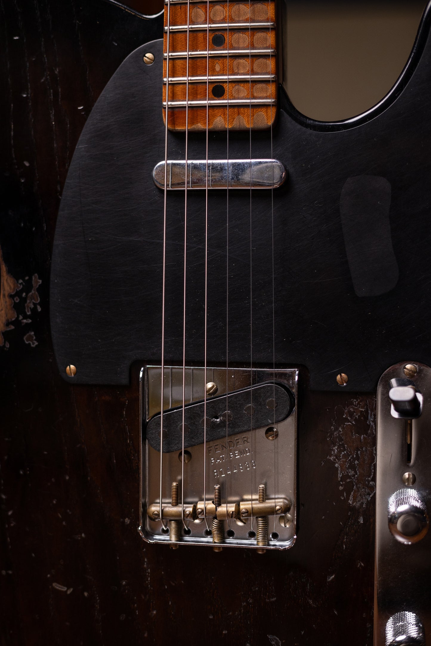 Fender Limited Edition Roasted Reverse '50s Telecaster Heavy Relic, 1-Piece Roasted Quartersawn Maple Neck Electric Guitar - Ebony Transparent