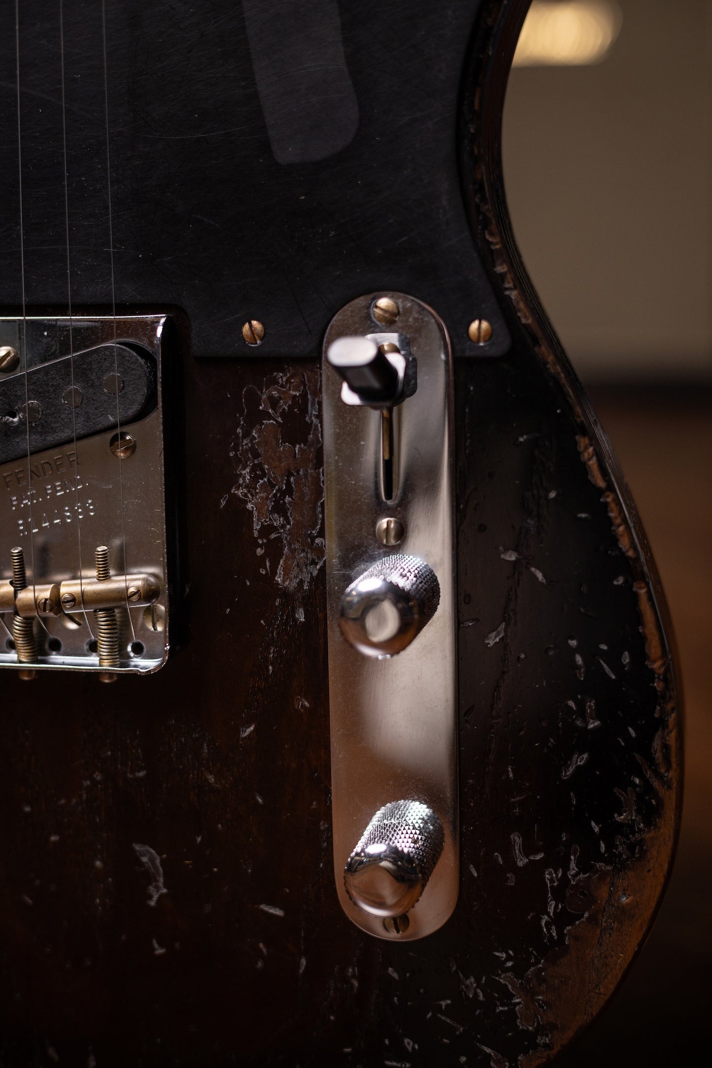 Fender Limited Edition Roasted Reverse '50s Telecaster Heavy Relic, 1-Piece Roasted Quartersawn Maple Neck Electric Guitar - Ebony Transparent