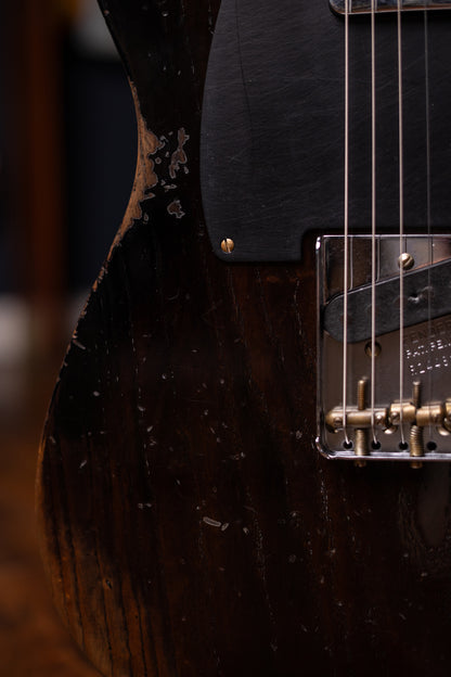 Fender Limited Edition Roasted Reverse '50s Telecaster Heavy Relic, 1-Piece Roasted Quartersawn Maple Neck Electric Guitar - Ebony Transparent