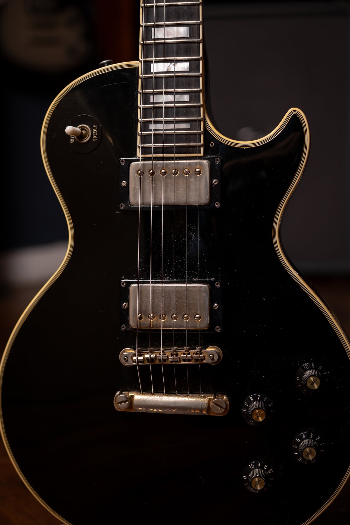 1985 Gibson Les Paul Custom Electric Guitar - Black