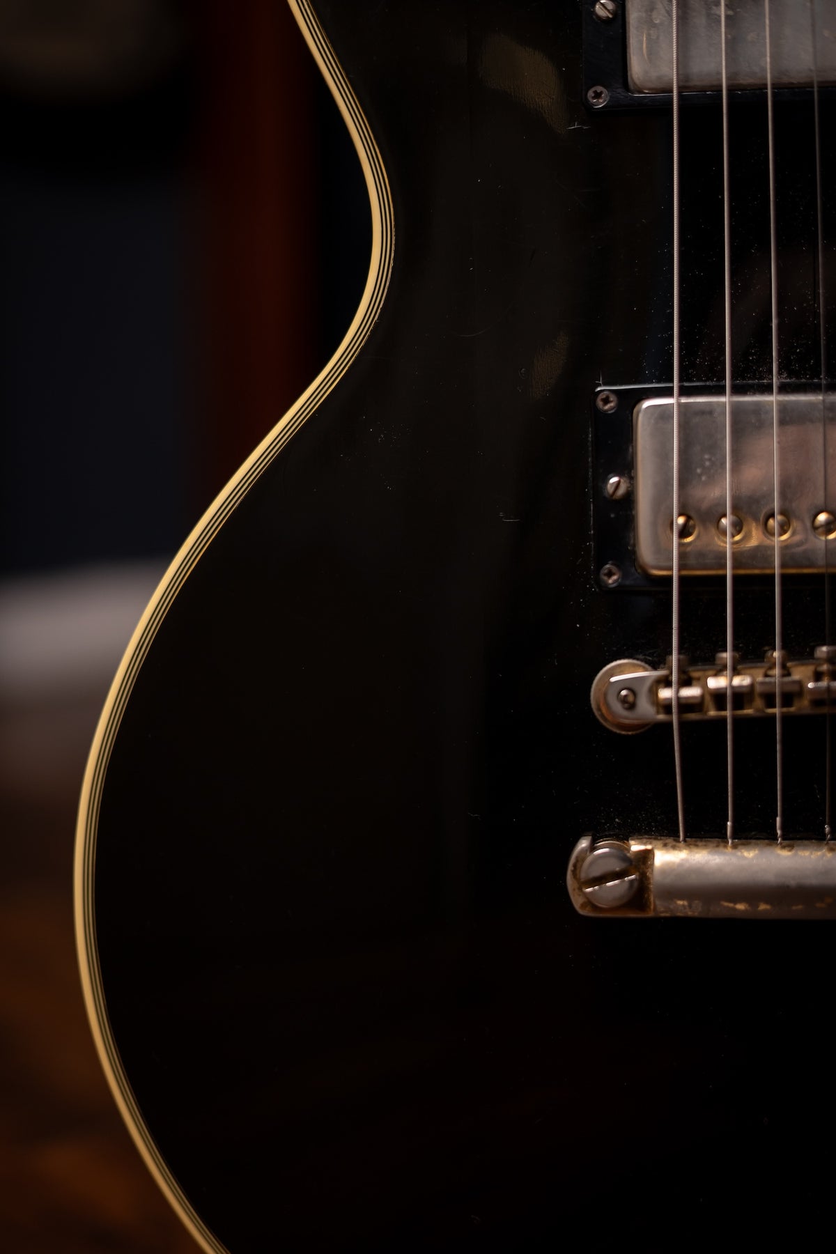 1985 Gibson Les Paul Custom Electric Guitar - Black