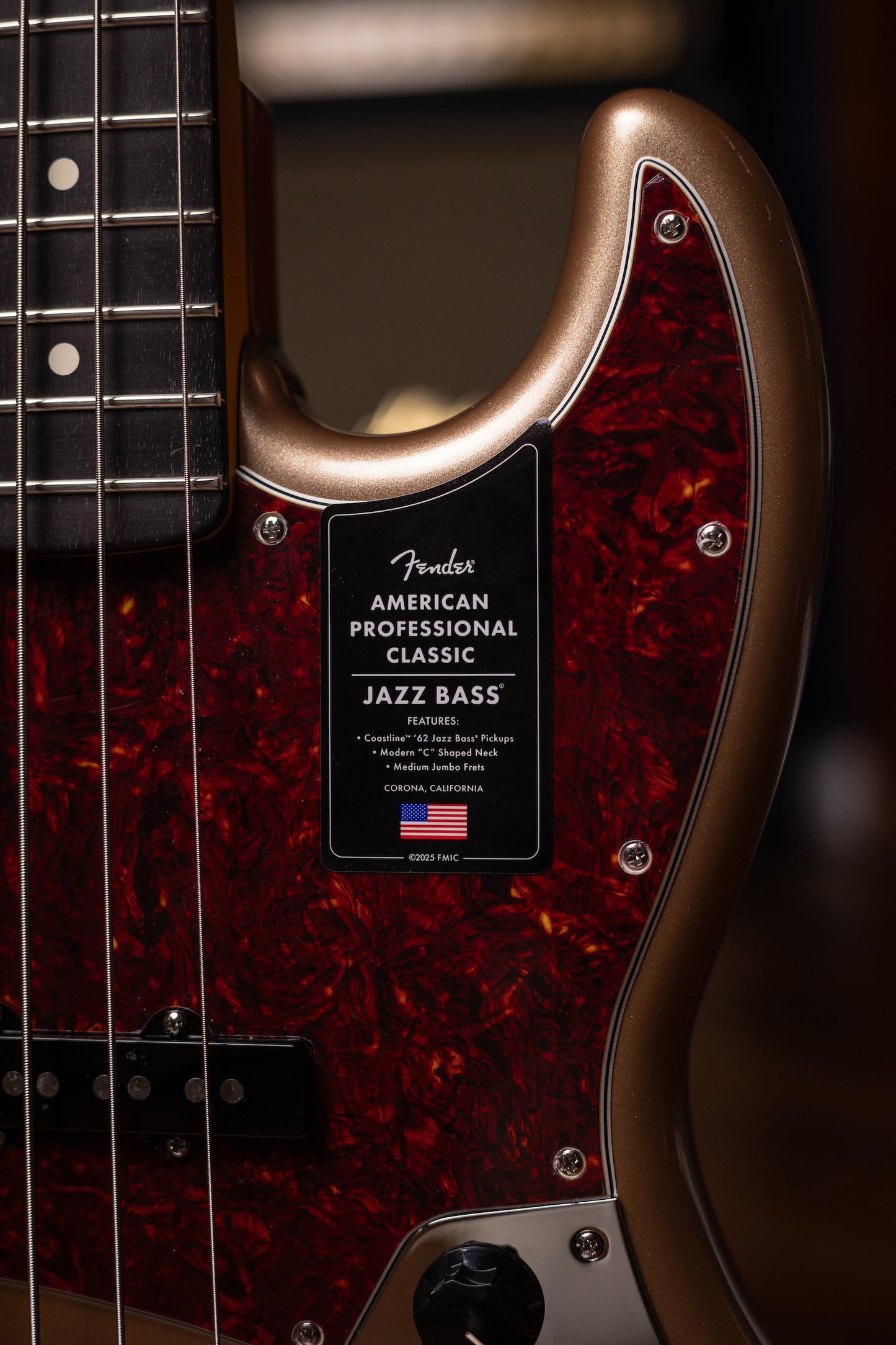 Fender American Professional Classic Jazz Bass - Faded Firemist Gold