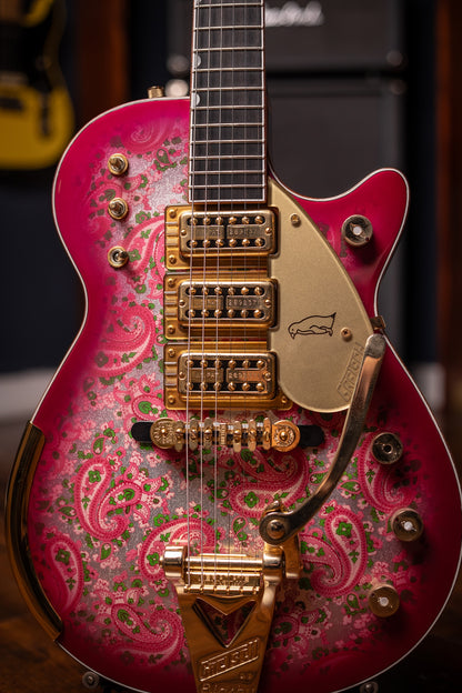 Pre Owned Gretsch Masterbuilt Pink Paisley Penguin Electric Guitar