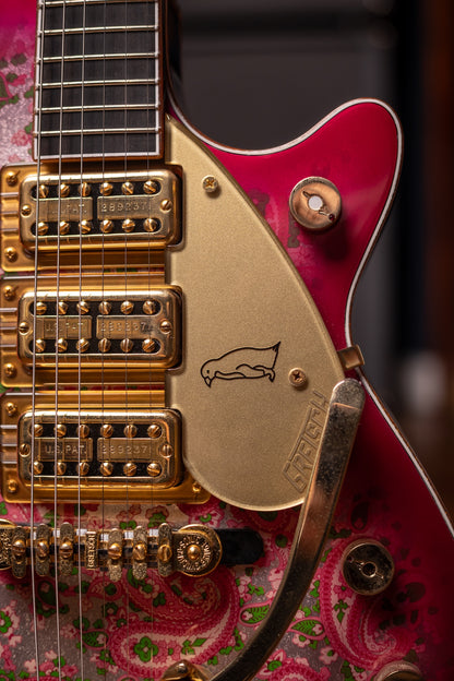 Pre Owned Gretsch Masterbuilt Pink Paisley Penguin Electric Guitar