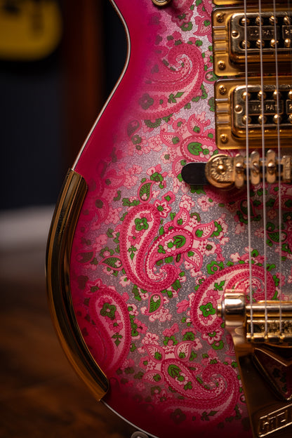 Pre Owned Gretsch Masterbuilt Pink Paisley Penguin Electric Guitar