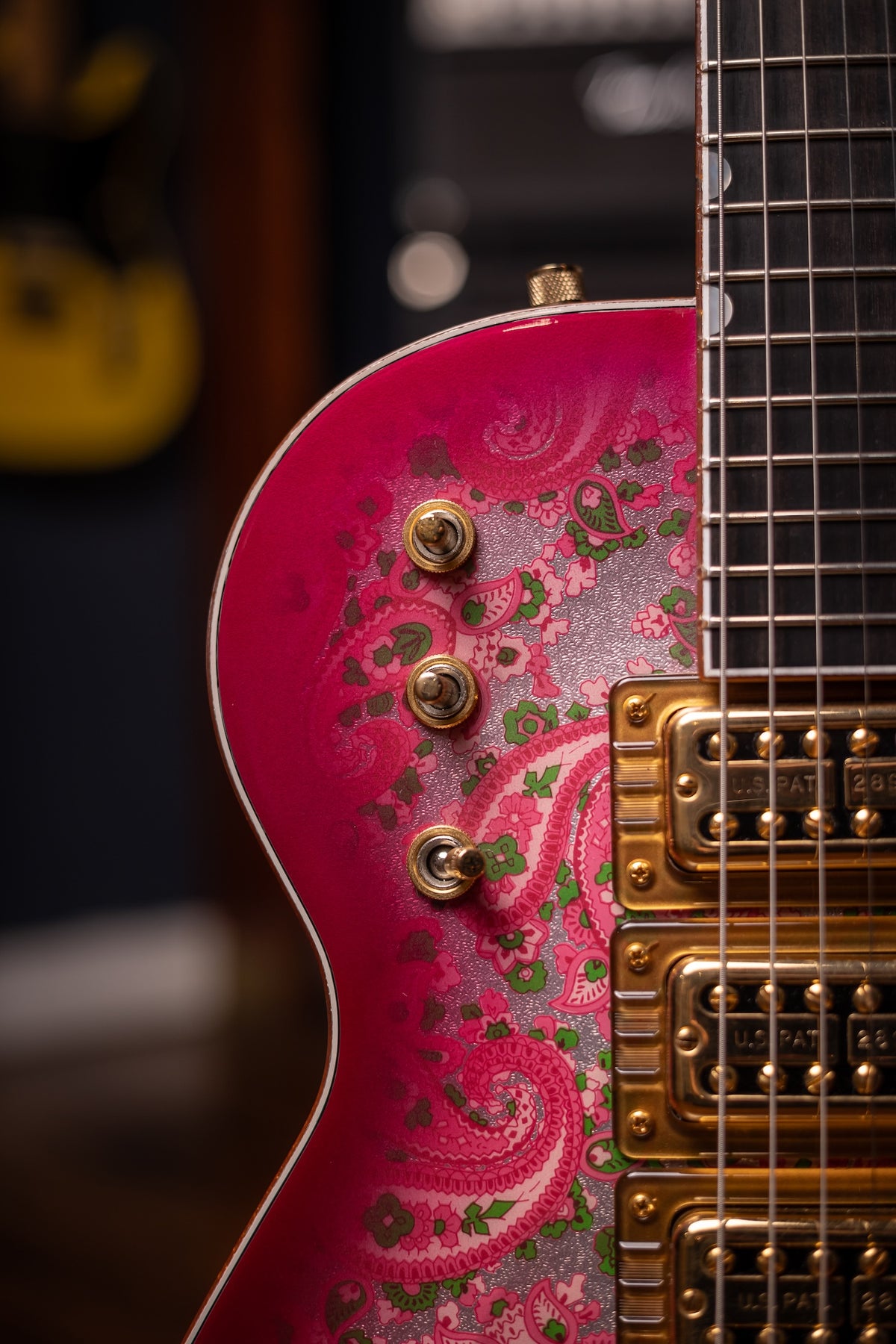 Pre Owned Gretsch Masterbuilt Pink Paisley Penguin Electric Guitar