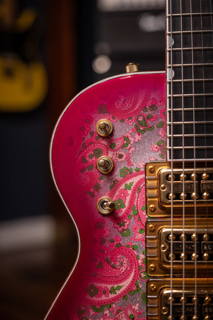 Pre Owned Gretsch Masterbuilt Pink Paisley Penguin Electric Guitar