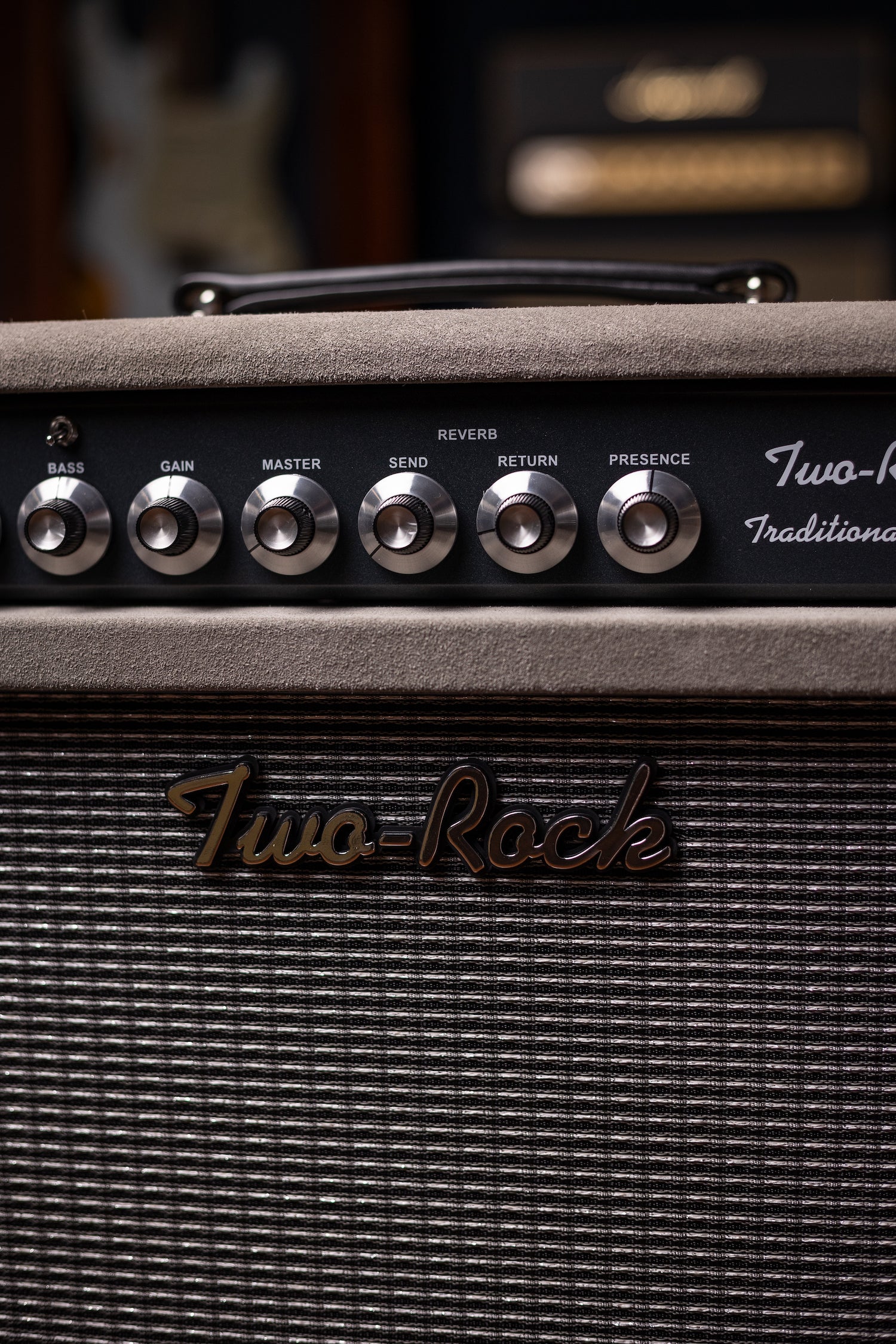 Two-Rock Traditional Clean 100 Watt 1x12” Tube Combo Amp - Dark Grey Suede, Vintage Silver Cloth, Black Piping, Silver Knobs