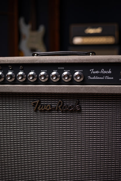 Two-Rock Traditional Clean 100 Watt 1x12” Tube Combo Amp - Dark Grey Suede, Vintage Silver Cloth, Black Piping, Silver Knobs