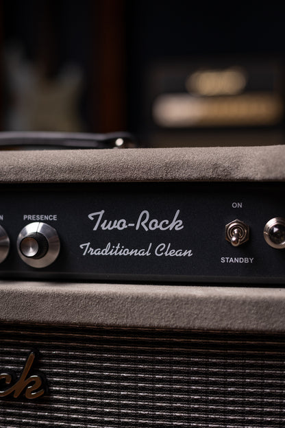 Two-Rock Traditional Clean 100 Watt 1x12” Tube Combo Amp - Dark Grey Suede, Vintage Silver Cloth, Black Piping, Silver Knobs