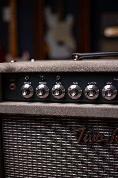 Two-Rock Traditional Clean 100 Watt 1x12” Tube Combo Amp - Dark Grey Suede, Vintage Silver Cloth, Black Piping, Silver Knobs