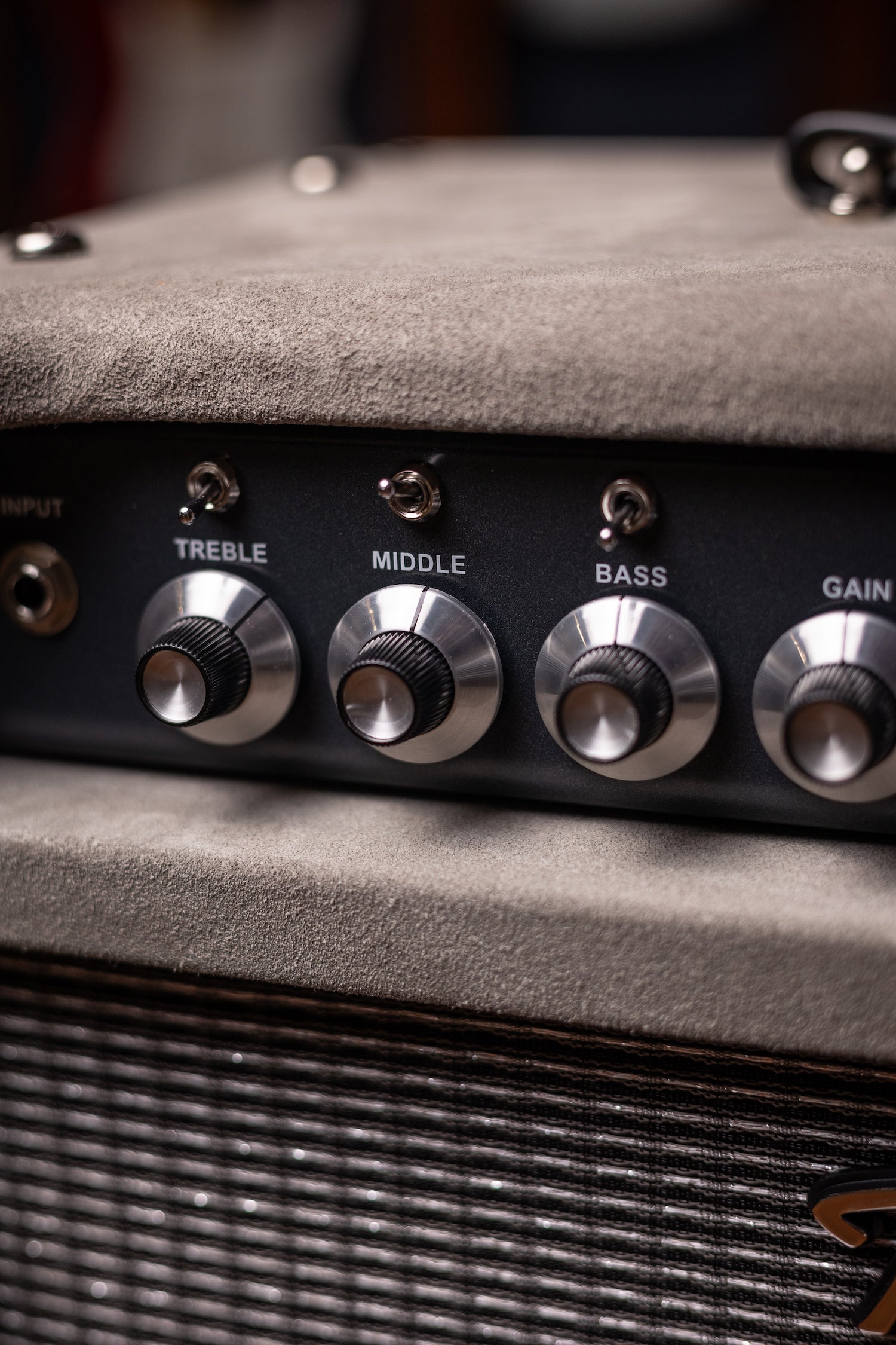 Two-Rock Traditional Clean 100 Watt 1x12” Tube Combo Amp - Dark Grey Suede, Vintage Silver Cloth, Black Piping, Silver Knobs