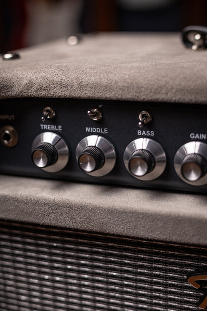 Two-Rock Traditional Clean 100 Watt 1x12” Tube Combo Amp - Dark Grey Suede, Vintage Silver Cloth, Black Piping, Silver Knobs
