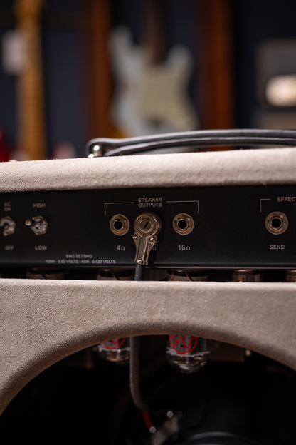 Two-Rock Traditional Clean 100 Watt 1x12” Tube Combo Amp - Dark Grey Suede, Vintage Silver Cloth, Black Piping, Silver Knobs