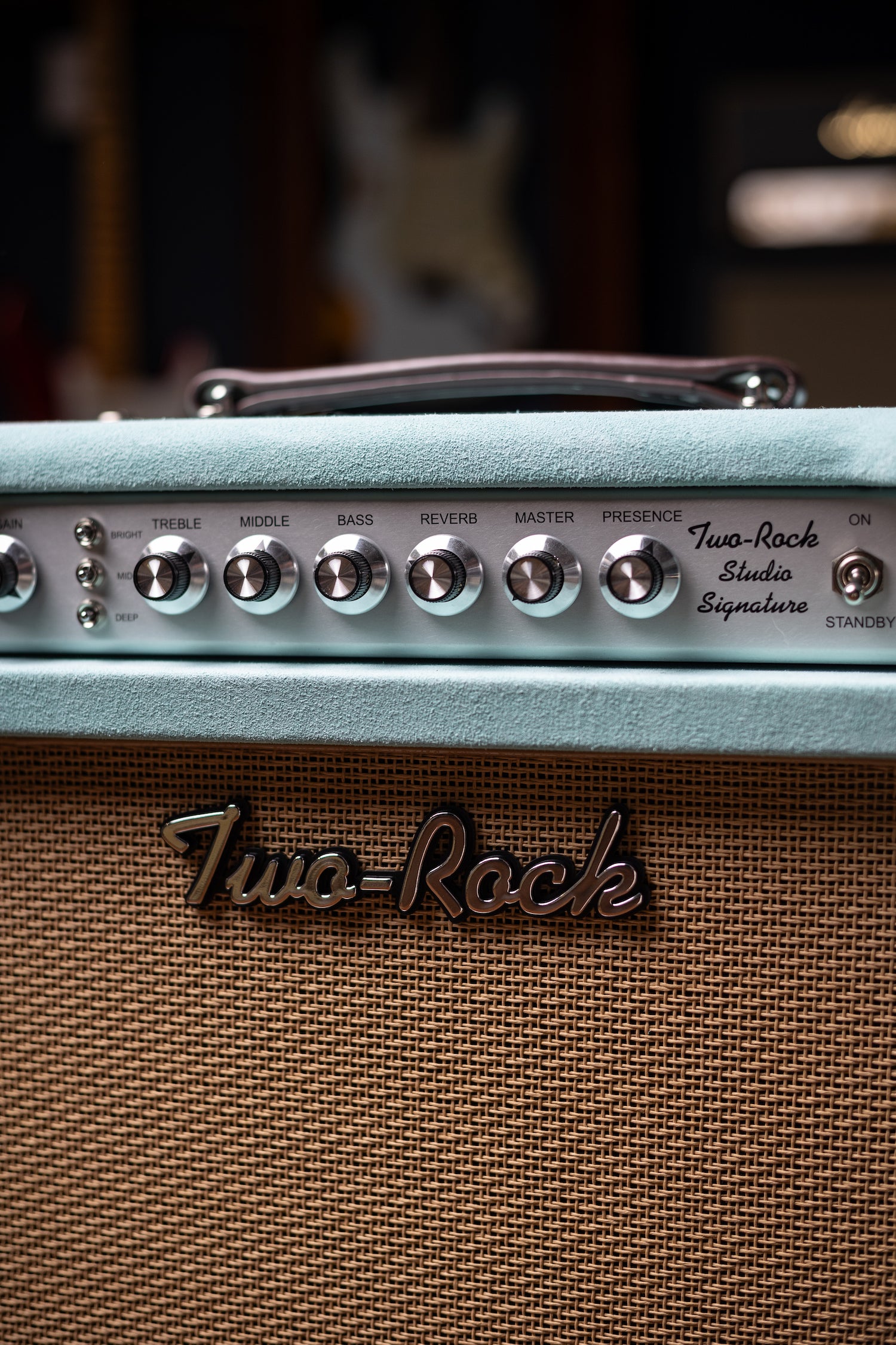 Two-Rock Studio Signature Combo - Silver Anodize, Mint Suede, Cane Cloth, Buckskin Piping, Silver Knobs