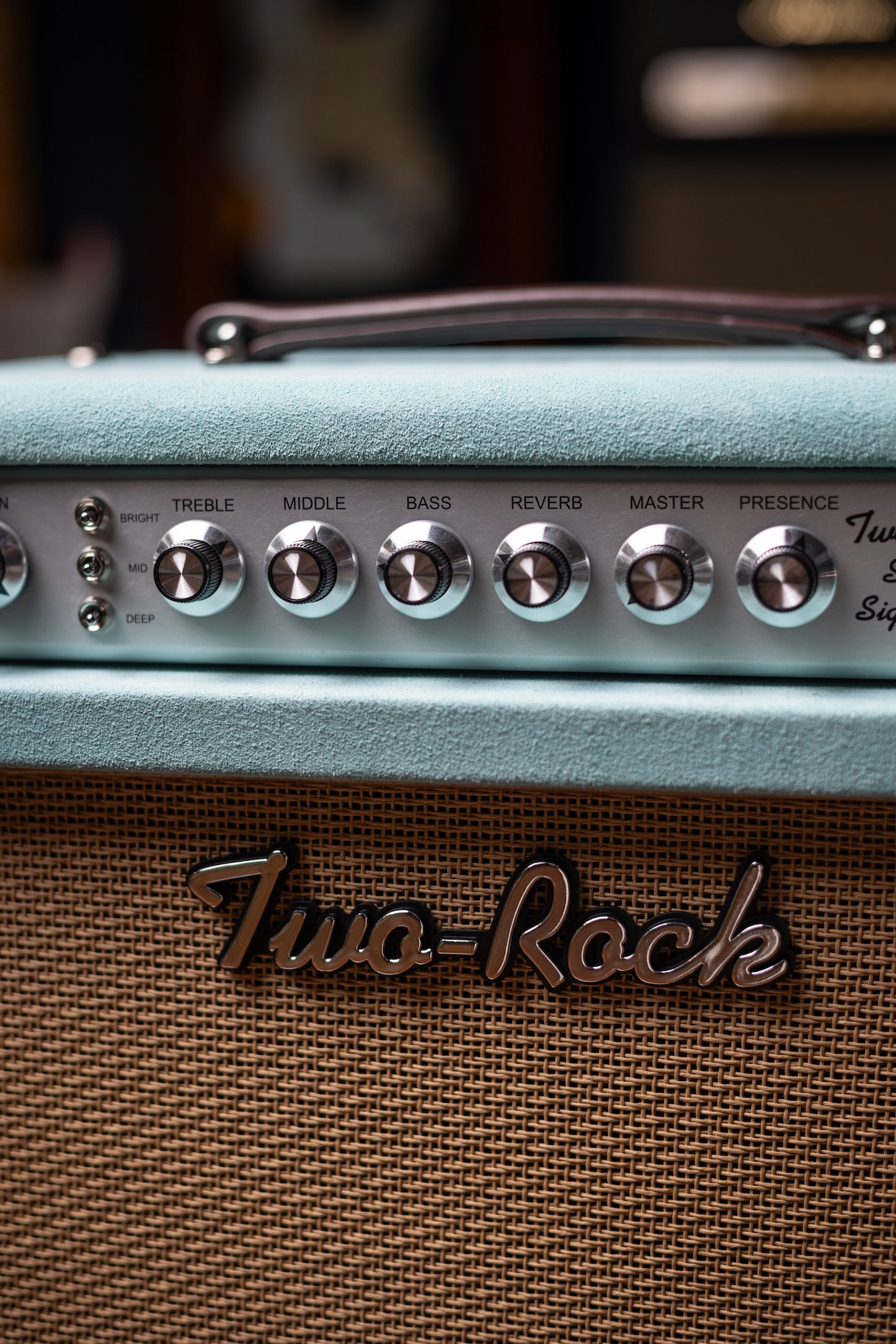 Two-Rock Studio Signature Combo - Silver Anodize, Mint Suede, Cane Cloth, Buckskin Piping, Silver Knobs
