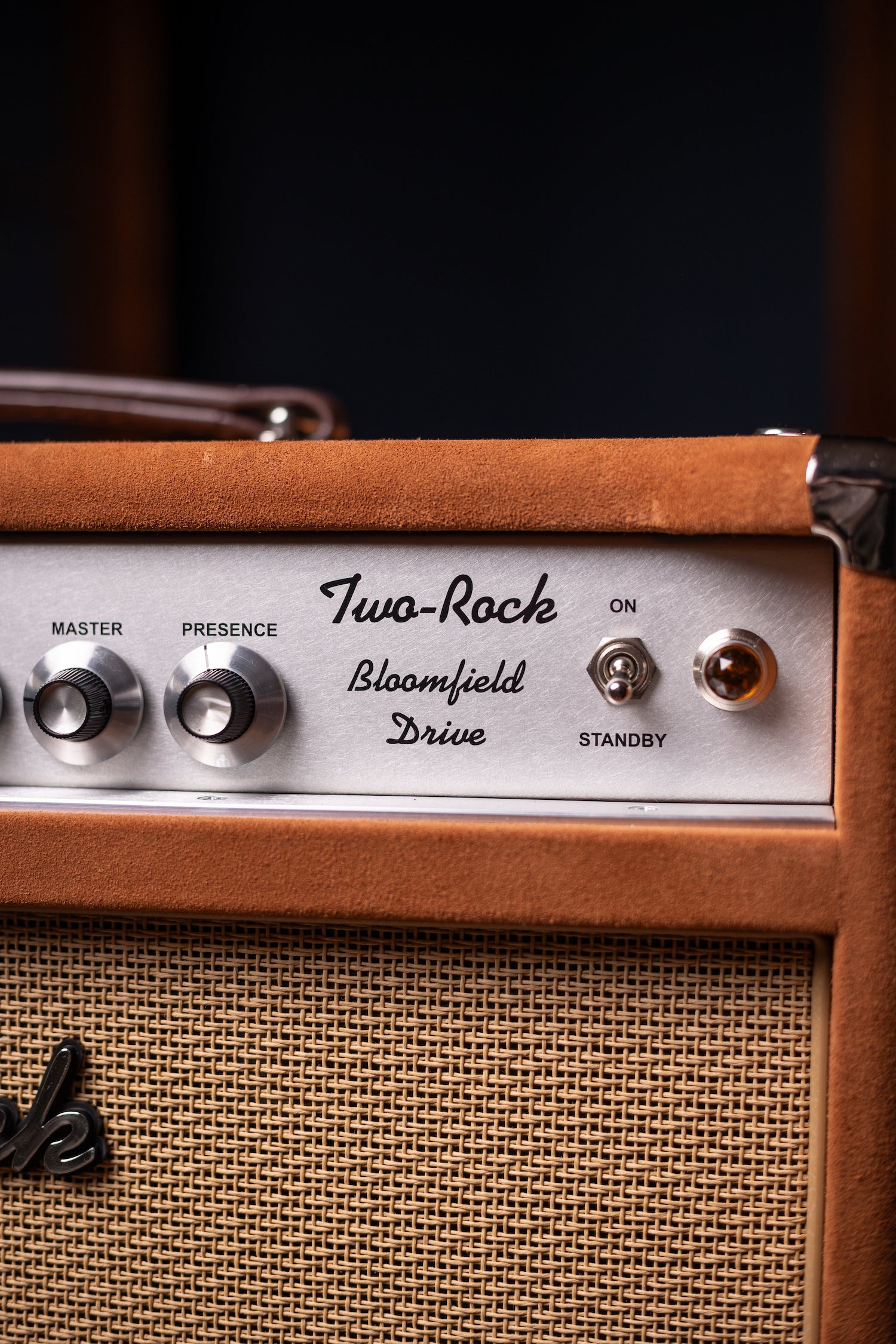 Two-Rock Bloomfield Drive 100/50w Tube Head and Cabinet - Tobacco Suede, Cane Cloth, Silver Anodized, Buckskin Piping, Silver Knobs, TR12 Speakers