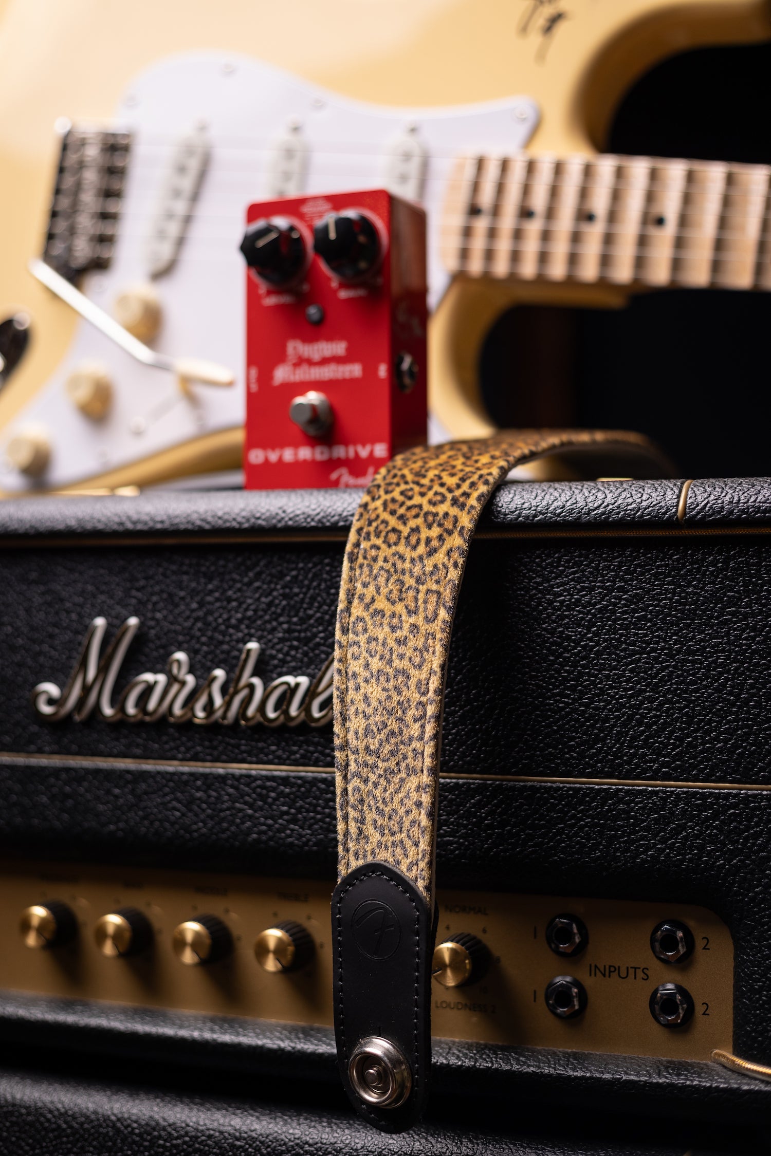 2019 Fender YJM Yngwie Malmsteen Stratocaster - Vintage White + Fender Yngwie Malmsteen Overdrive Pedal Signed Set