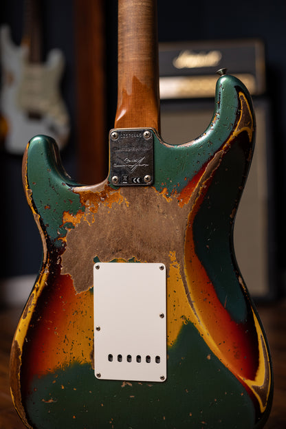 2024 Fender Custom Shop Limited Editon Roasted Maple ‘61 Stratocster Super Heavy Relic Electric Guitar - Sherwood Over Sunburst