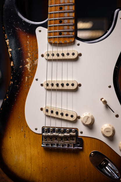 Fender Custom Shop Stratocaster 1957 Heavy Relic Electric Guitar - Aged 2-Color Sunburst