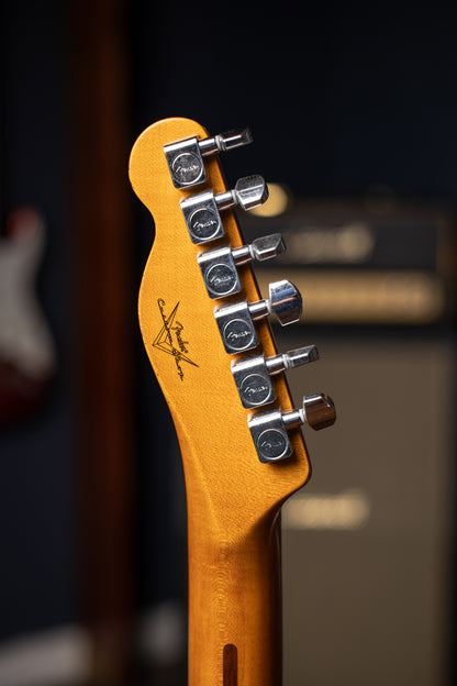Fender Dual Stack HS Tele Relic Electric Guitar - Orange Sparkle Top with Natural Body