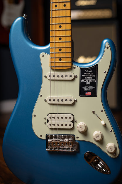 Fender American Professional Classic Stratocaster® HSS Electric Guitar - Lake Placid Blue