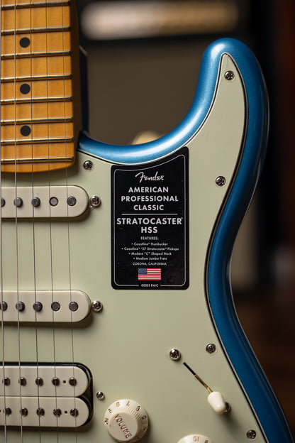 Fender American Professional Classic Stratocaster® HSS Electric Guitar - Lake Placid Blue