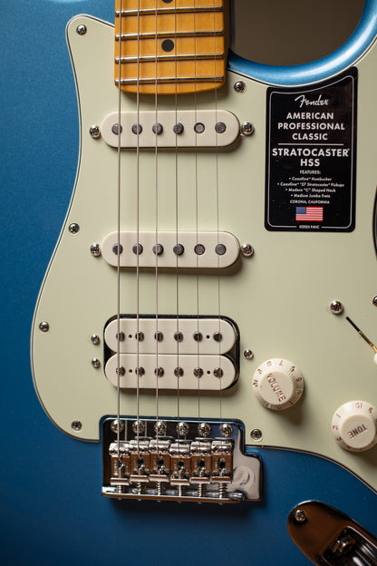 Fender American Professional Classic Stratocaster® HSS Electric Guitar - Lake Placid Blue