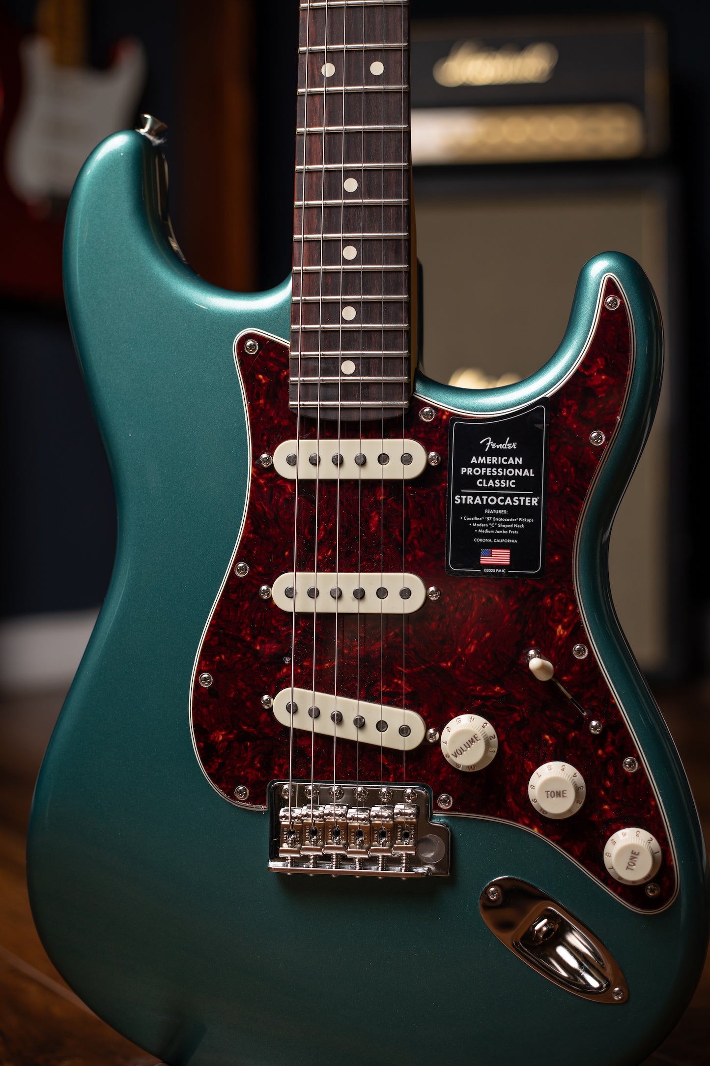 Fender American Professional Classic Stratocaster® Electric Guitar - Sherwood Green Metallic