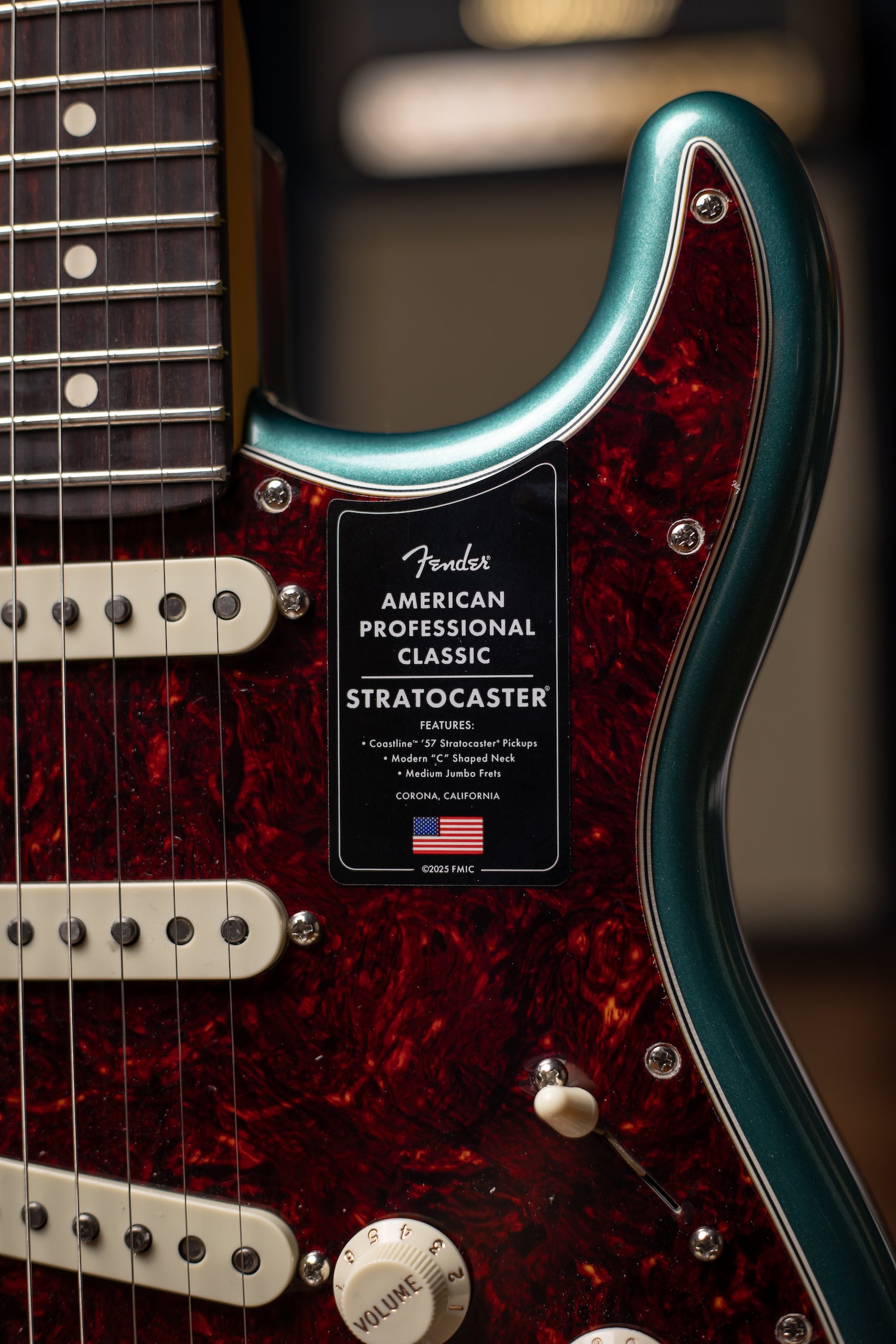 Fender American Professional Classic Stratocaster® Electric Guitar - Sherwood Green Metallic