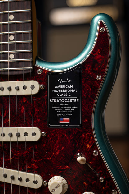 Fender American Professional Classic Stratocaster® Electric Guitar - Sherwood Green Metallic