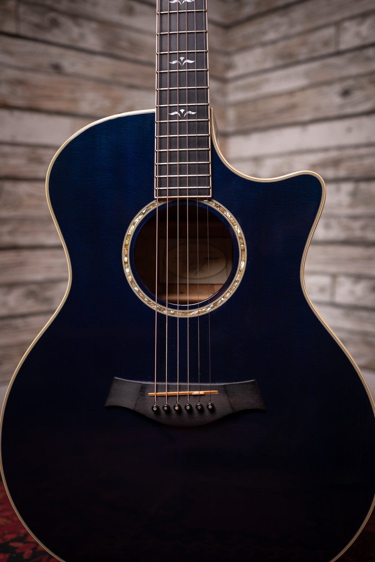 2009 Taylor 614CE Acoustic Guitar - Blue Trans