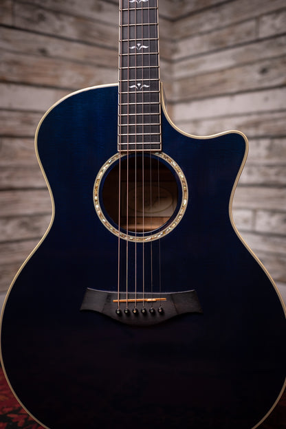 2009 Taylor 614CE Acoustic Guitar - Blue Trans